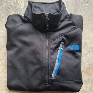 Men’s The North Face 1/2 Zip Jacket Coat Black Canyonlands Pullover Pocket Med